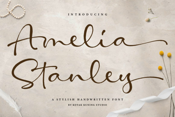 Amelia Stanley Font Poster 1
