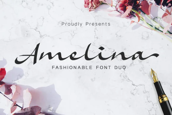 Amelina Font Amelina Font Poster 1