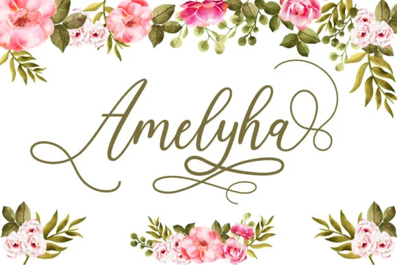 Amelyha Font Amelyha Font Poster 1