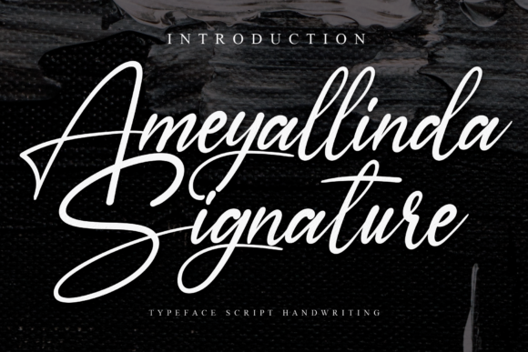 Ameyallinda Signature Font Poster 1