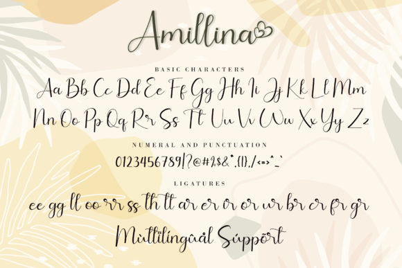 Amillina Font Poster 12