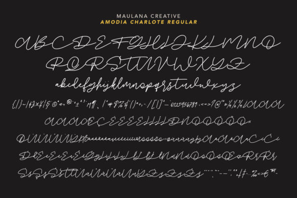 Amodia Charlote Font Poster 7