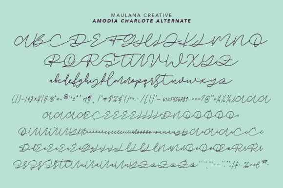Amodia Charlote Font Poster 8