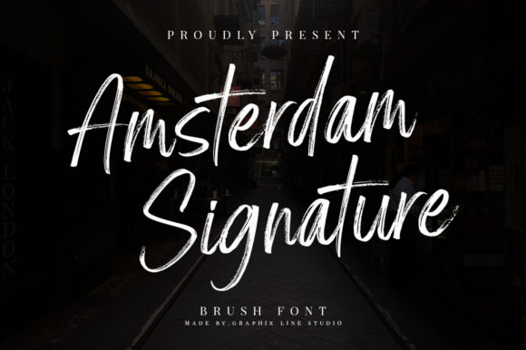 Amsterdam Signature Font Poster 1