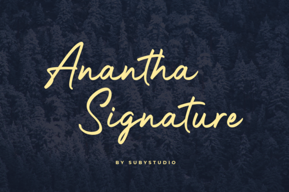 Anantha Signature Font