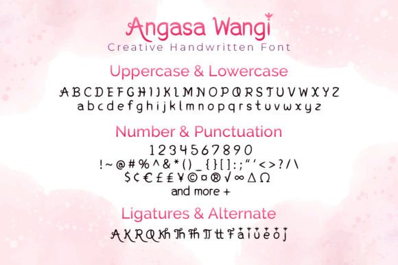 Angasa Wangi Font Poster 2