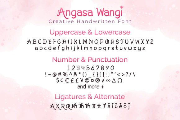 Angasa Wangi Font Poster 2