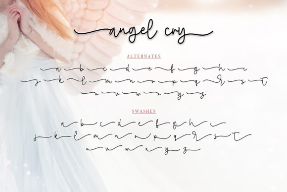 Angel Cry Font Poster 8