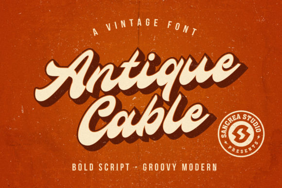 Antique Cable Font Poster 1