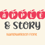Apple & Story Font Poster 1