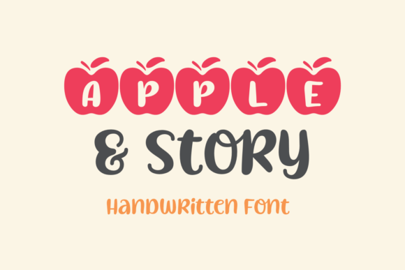 Apple & Story Font Poster 1