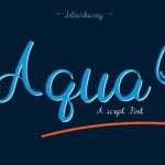Aqua Font Poster 1