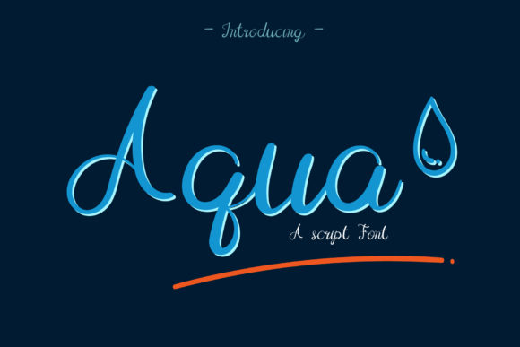 Aqua Font Poster 1