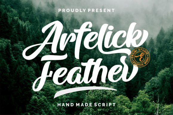 Arfelick Feather Font Poster 1