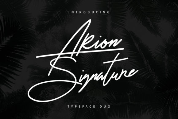 Arion Signature Font Poster 1