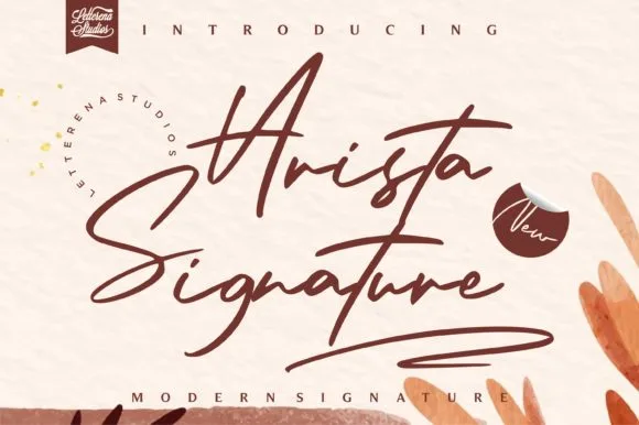 Arista Signature Font Arista Signature Font Poster 1
