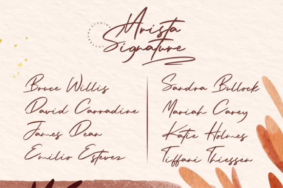 Arista Signature Font Poster 6