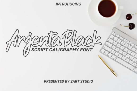 Arjenta Black Font Poster 1