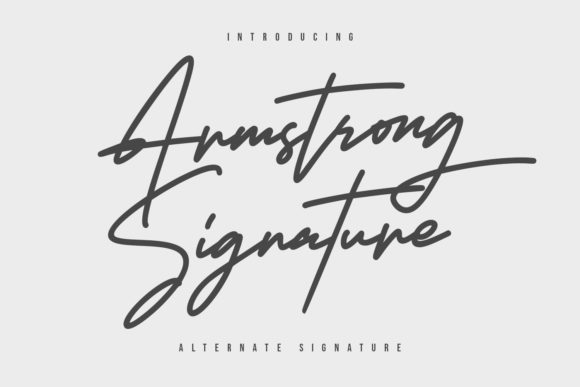 Armstrong Signature Font Poster 1