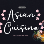 Asian Cuisine Font Poster 1