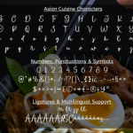Asian Cuisine Font Poster 6