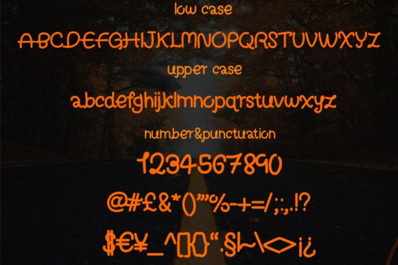 Asleep Font Poster 2