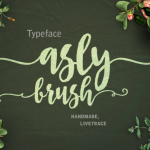 Asly Brush Font Poster 1