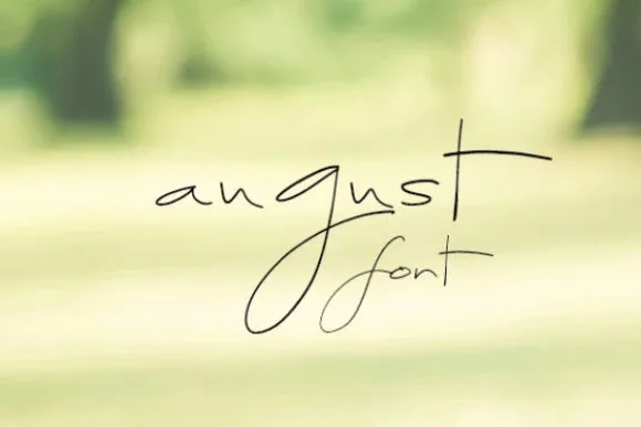 August Font August Font Poster 1