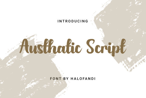 Austhatic Script Font Poster 1
