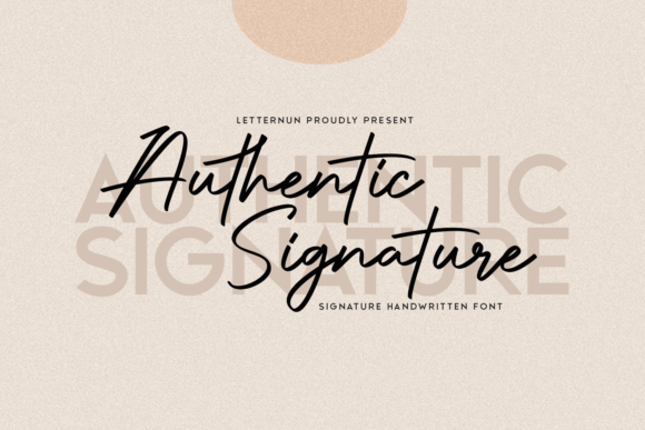Authentic Signature Font Poster 1