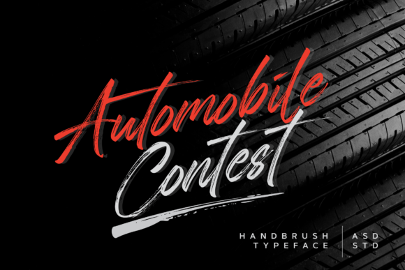 Automobile Contest Font Poster 1