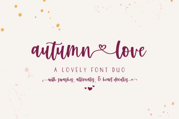 Autumn Love Duo Font Poster 1