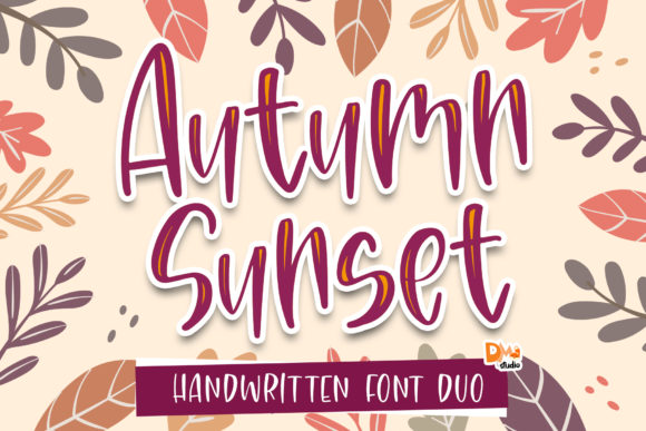 Autumn Sunset Font Poster 1