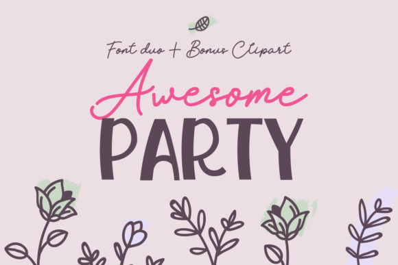 Awesome Party Font Poster 1