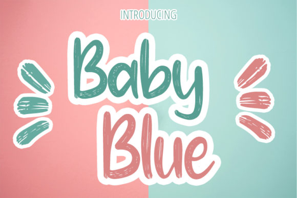 Baby Blue Font Poster 1