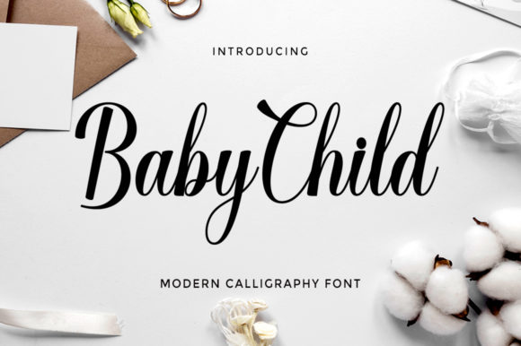 Baby Child Font Poster 1