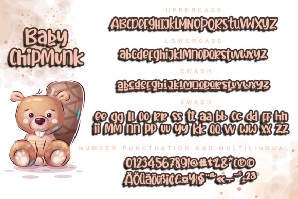 Baby Chipmunk Font Poster 6