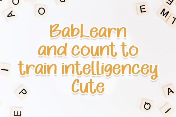 Baby Cute Font Poster 2