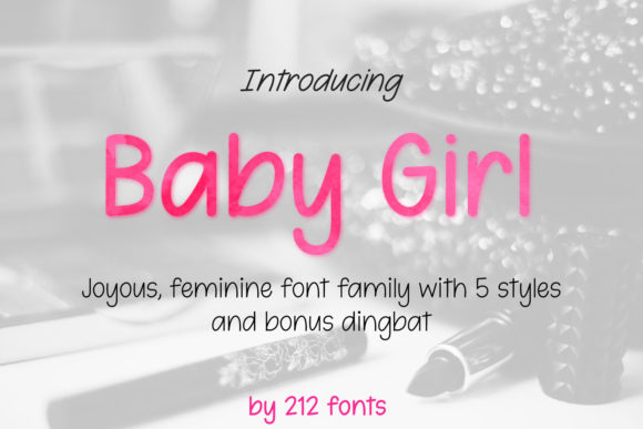 Baby Girl Font Poster 1