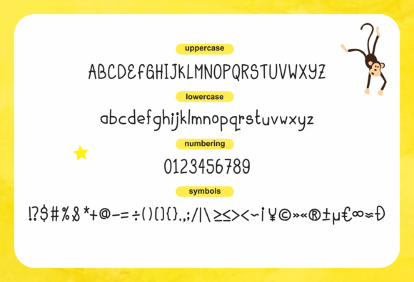 Baby Monkey Font Poster 2