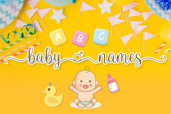 Baby Names Font Poster 1