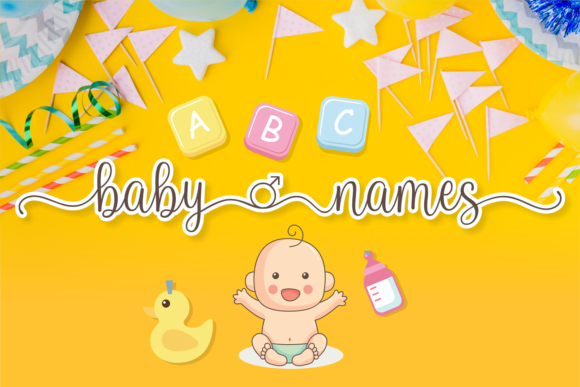 Baby Names Font Baby Names Font Poster 1