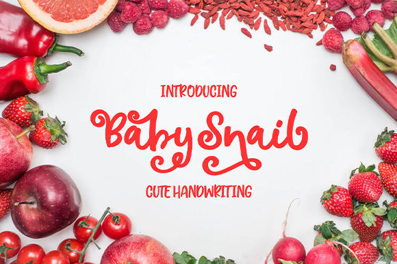 Baby Snail Font Poster 1