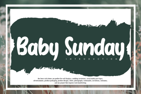 Baby Sunday Font Poster 1