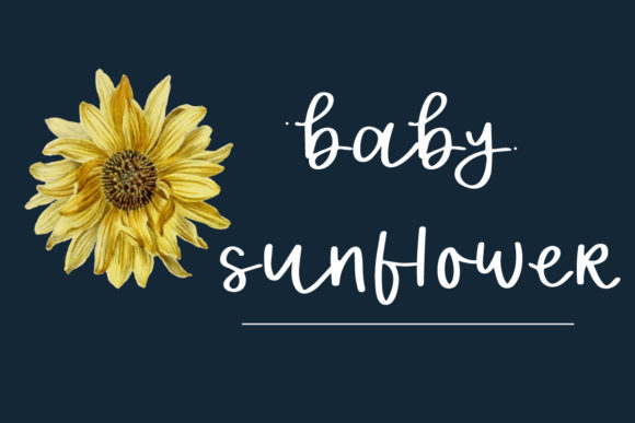 Baby Sunflower Font Poster 1