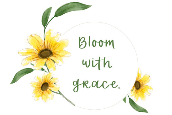 Baby Sunflower Font Poster 3