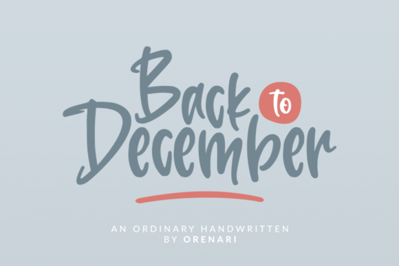 Back to December Font Poster 1