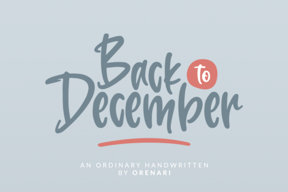 Back to December Font