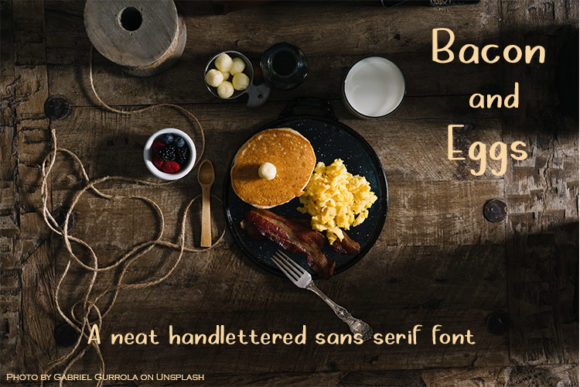 Bacon and Eggs Font Poster 1