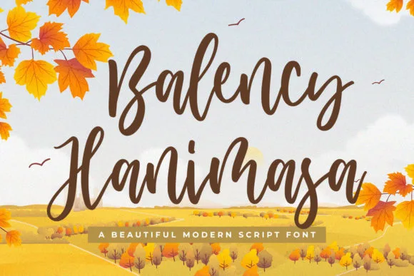 Balency Hanimasa Font Balency Hanimasa Font Poster 1